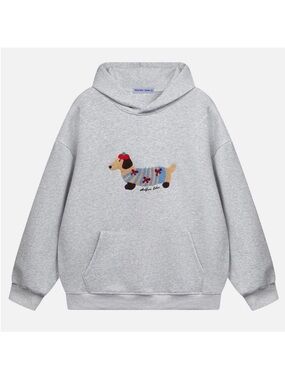 Aelfric Eden Dachshund Dog Gray Hoodie S